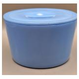 Delphite Blue Round Refrigerator Dish w/Lid
