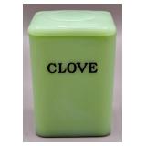 Jadeite Clove Spice Canister Jar w/Lid