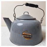 Warewell Gray Graniteware Tea Kettle w/Lid