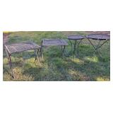 4 Small Patio Side Tables, Lightweight