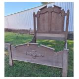 Eastlake Style Full Size Bed, Antique
