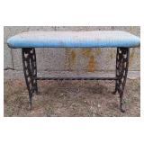 Wrought Iron Stool w/Padded Seat