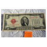 1928 Red Label $2 Bill