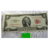 1953A Red Label Error $2 Bill