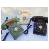 3 Western Electric Rotary Phones