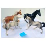 4 Ceramic Horses