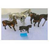 4 Metal Horses