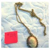 Monet Cameo Necklace