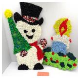 Vtg Melted Plastic Popcorn Christmas Dï¿½cor