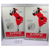 2 Zippo Metal Signs from the 90