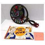 Rooster Trivet & 1953 Party Punch Book