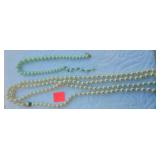 2 vintage pears necklaces