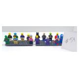 15 Lego minifigures