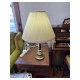 Mid-Century Heavy Brass Table Lamp