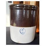 Rare Burley Winter Blue Heart #3 Crock