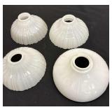 VTG White Milk Glass Lamp Shades