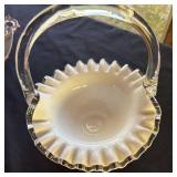 Fenton Milk Glass Basket