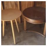 Two Round End Tables