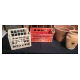 2 Outdoor Planters & 2 Crates