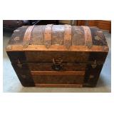 Camelback Domed Steamer Trunk