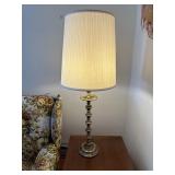 Heavy Brass Candlestick Table Lamp