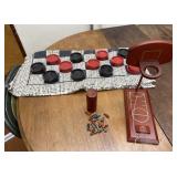 Early Game Board Pegs and Wooden Shaker