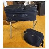 Folding Luggage Rack & Luggage