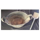 Hand-made Rubber Tire Bucket & Metal Shovel