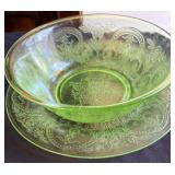 1930-33 Uranium Plate & Bowl