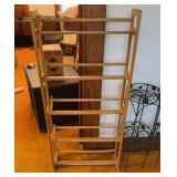 VTG Oak Wood CD, VHS Tapes Storage Rack