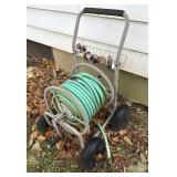 Hose Reel on Wheels and Hoses