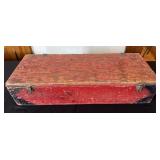 Primitive Red Wood Box
