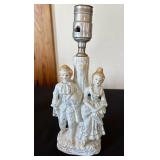 Early Porcelain Hand Painted Boudoir Lamp