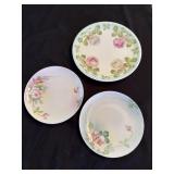 Pink Roses Hand Painted Plates