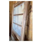 Pine Door with 3 Glass Panes