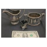 Vintage Hotel Gibson Sugar, Creamer & Napkin Ring