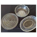 Early Baccarat Crystal Oval Serving Bowl