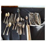 50 + Pieces of Silver Plated Flatware