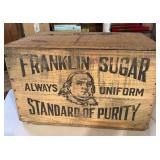 Franklin Sugar Wood Crate