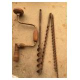 Early Hand Brace Drill and Auger Bits