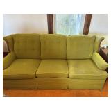 Mid-Century Avocado Green Sofa Bed