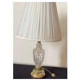 Cut Glass and Brass Table Lamp