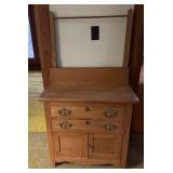 Early Washstand with Towel Rack