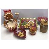 Decorative Christmas Serving Pieces & Cookie Jar