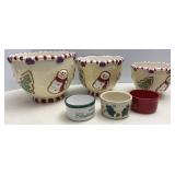 Christmas Nesting Bowls & Custard Cups