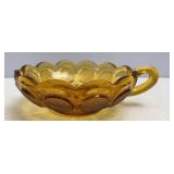 Fostoria Honey Amber Coin Glass Nappy Bowl