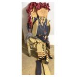 Handmade Wooden Raggedy Ann & Andy