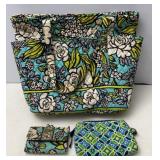 Vera Bradley Quilted Handbag, Wallet &  Make-up