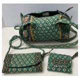 Vera Bradley Quilted Handbag, Wallet &  Change