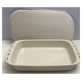 Longaberger Pottery Heritage Green casserole &